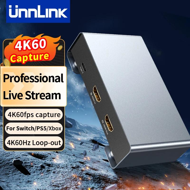 Unnlink  ĸó ī, USB C 3.1 ׷ ̺ Ʈ, PS5 Xbox ġ ޴ ī޶  ȭ, 4K 60Fps, 2K 120Fps